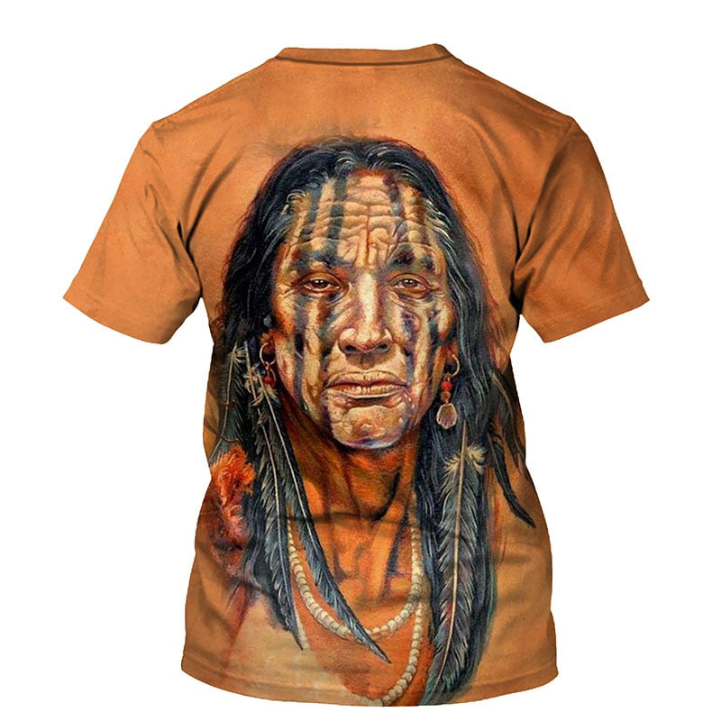 Men's fashion   Indian Culture 3D  Short Sleeve Casual T-shirts / FREE Shipping