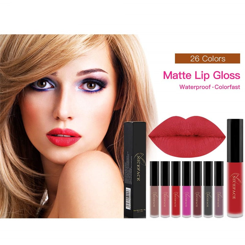 Best Lip Gloss/ Lipstick 25 Colors Waterproof Matte Lip Gloss Liquid / Buy 6 get 1 FREE / Enter Code 1G3G7SQNGXFP /  FREE Shipping