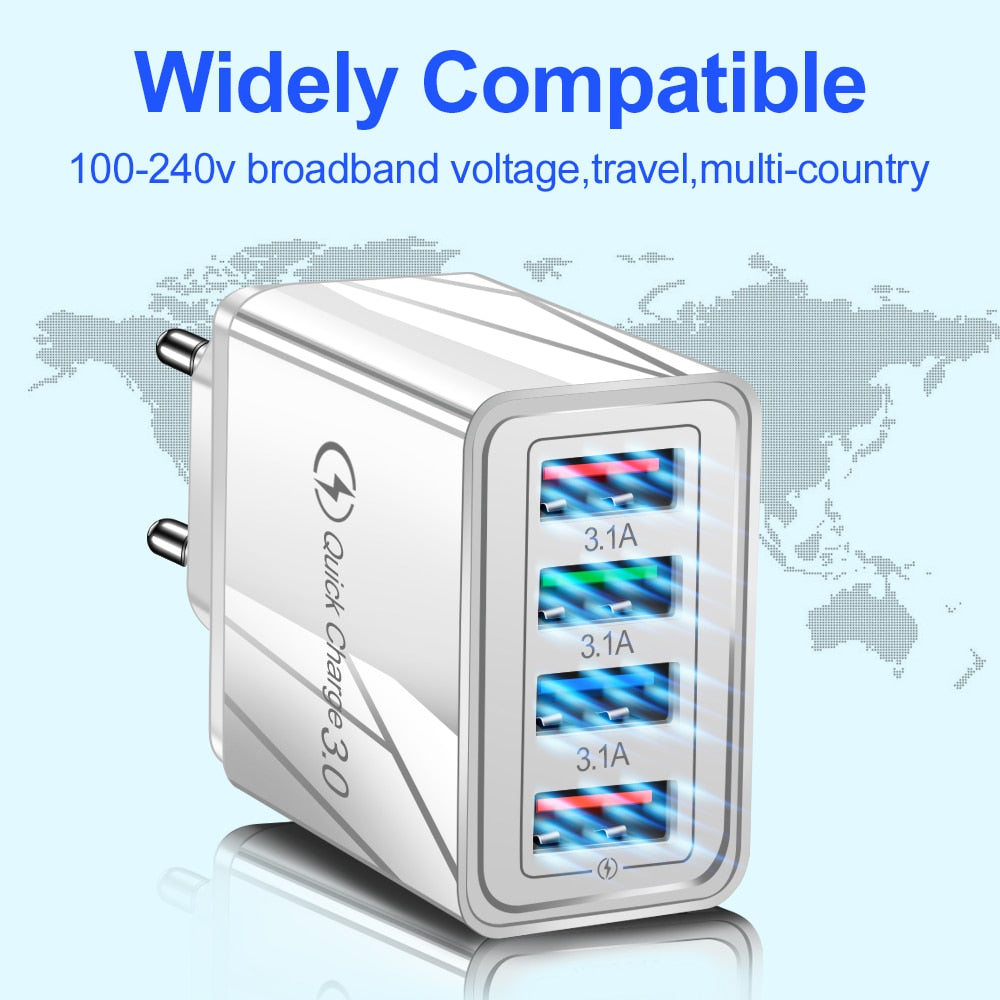 USB QC Wall Plug Quick Charger 3.0 For iPhone 12 Pro-Max Tablet / Buy 25 get 10 FREE / Enter Code  5M6TST0TF4FN /  Shipping