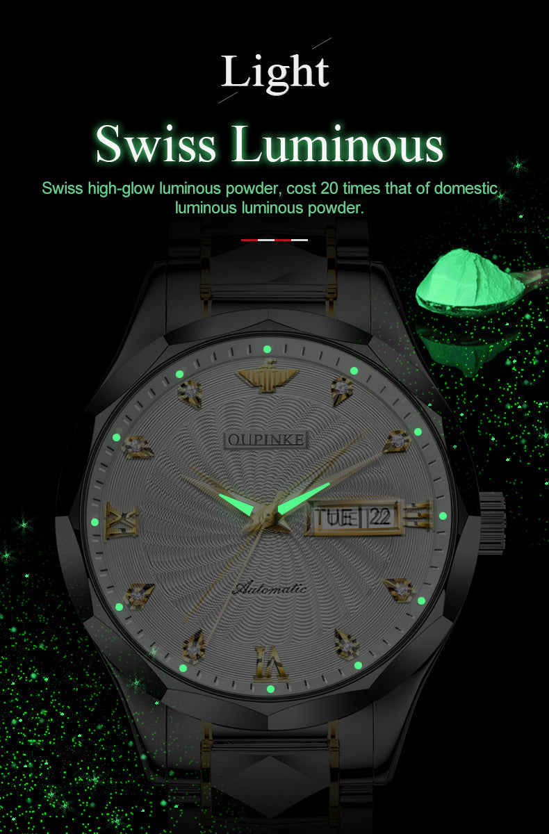 Swiss OUPINKE Top Brand Luxury business Men's Wrist watch / Waterproof