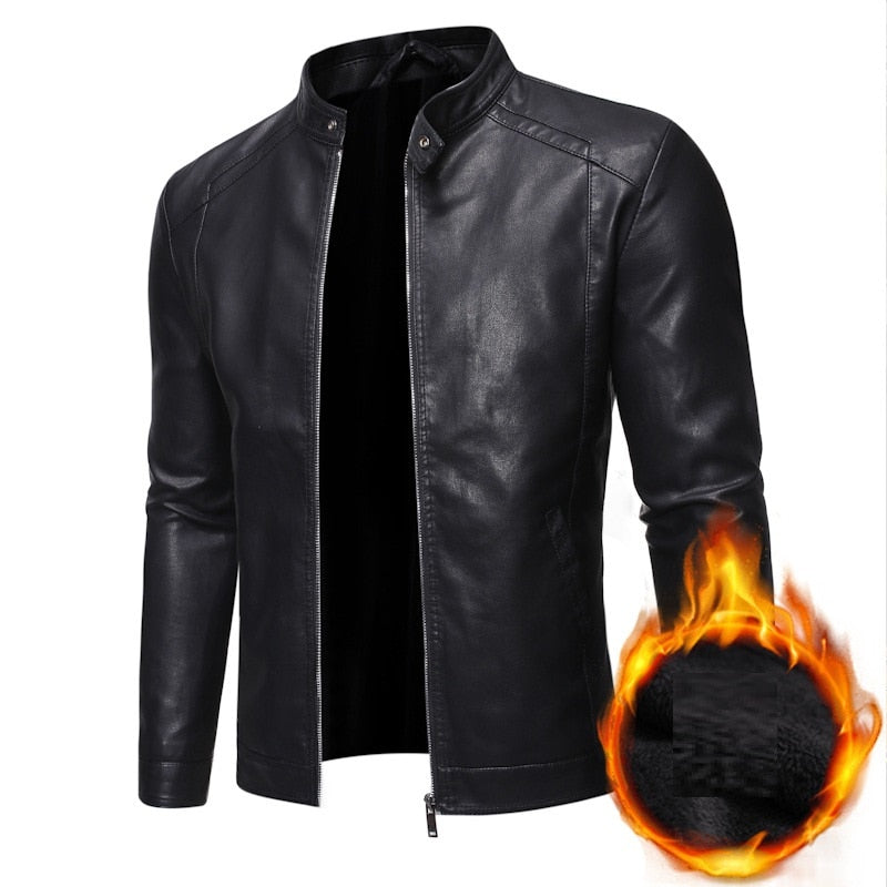Men's Leather Jacket great for  Motorcycle or Casual wear   / FREE Shipping - tracking available