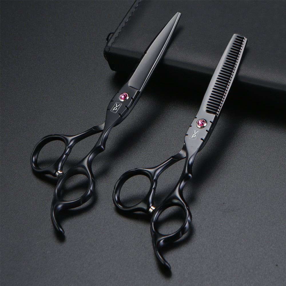 Professional Japan 440c 6 Inch Hair Scissors Set /  Cutting Shears / Thinning Barber Scissors Set / Barber Hairdressing Scissors  / FREE Shipping