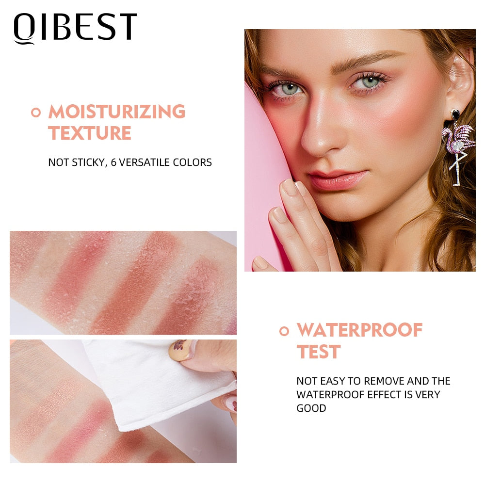 QIBEST Face Blush Peach Cream Makeup Cosmetics  / FREE Shipping