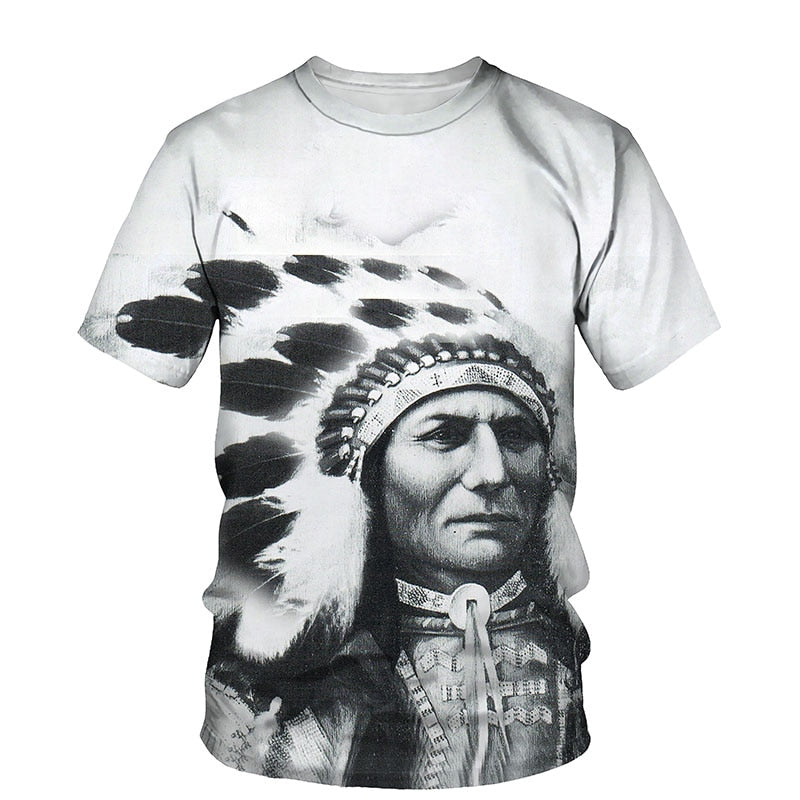Men's fashion   Indian Culture 3D  Short Sleeve Casual T-shirts / FREE Shipping
