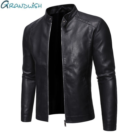 Men's Leather Jacket great for  Motorcycle or Casual wear   / FREE Shipping - tracking available