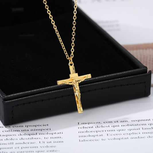 Christian Jesus Cross Necklace For Women-Men Stainless Steel Gold/Silver / Free Shipping