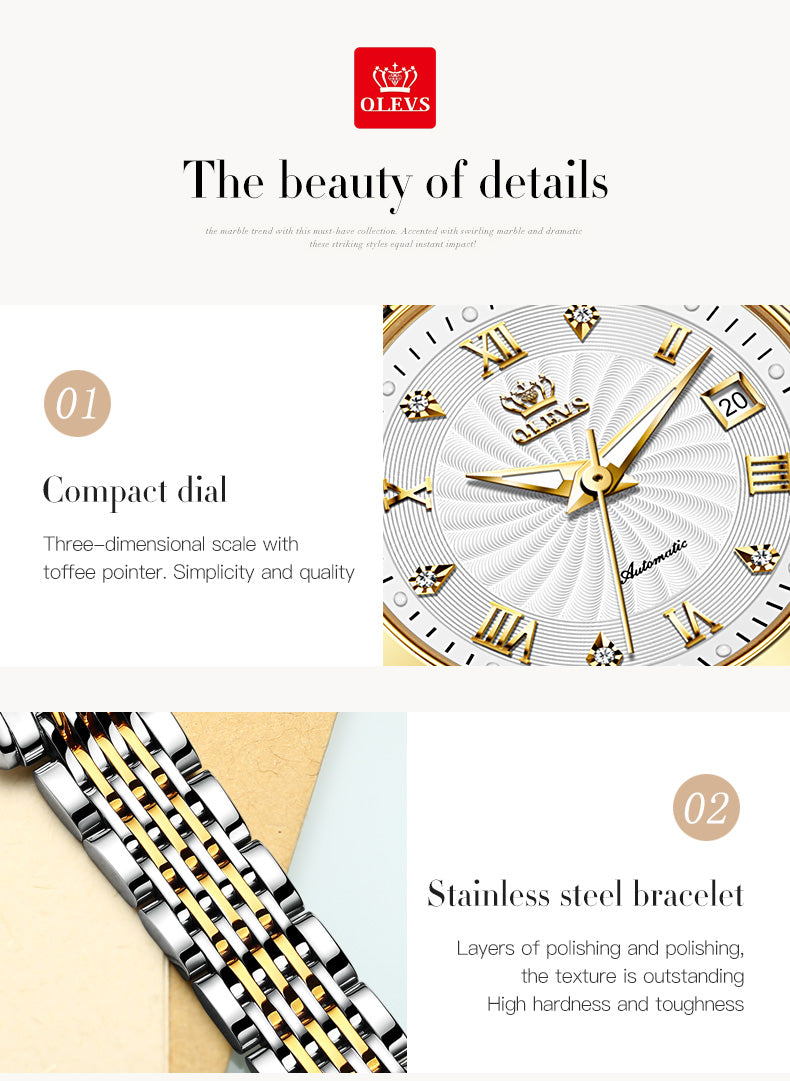 OLEVS beautiful / elegant  Luxury Brand Watch for Women / waterproof / quartz