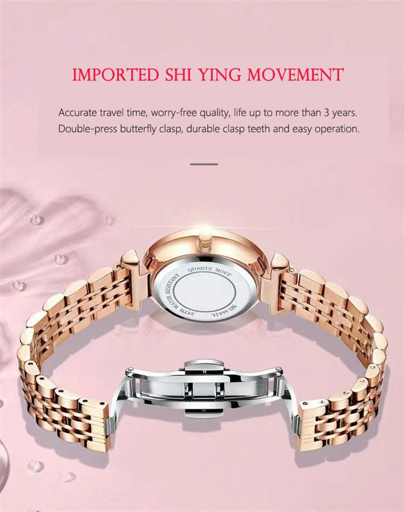 POEDAGAR 9313 Elegant Ladies Watch with sparkling Diamonds-luminous/FREE Shipping