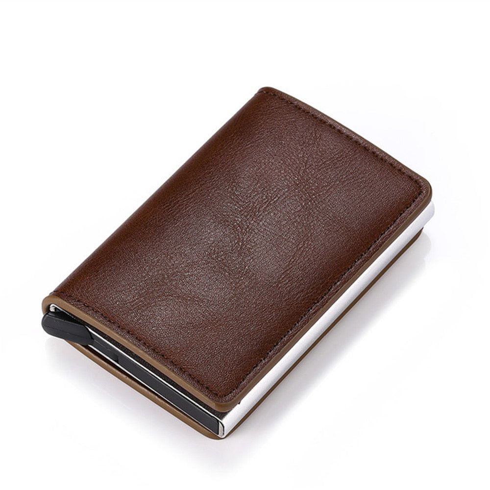 Men RFID Blocking Money, Bank Card Slim Leather Wallet-ID Holder-money clip/ Free Shipping