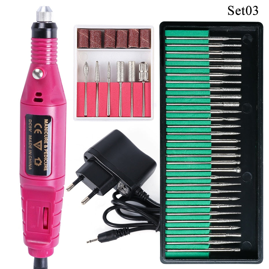 Professional Nail Drill Electric Manicure Machine Milling Cutter Set/ Buy 3 get 1 FREE / Enter CODE 19A1PK9F39VK / FREE Shipping