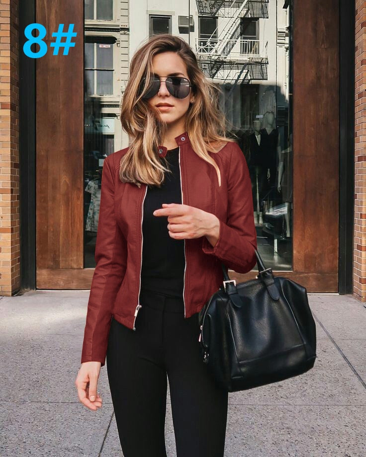Ladies  leather Jacket comfortable lining / BUY  3 get  1  FREE enter Discount Code BWX1SKG5BYMV /  FREE Shipping - tracking available
