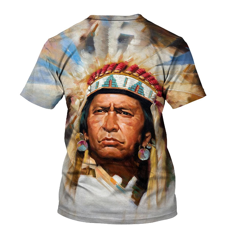 Men's fashion   Indian Culture 3D  Short Sleeve Casual T-shirts / FREE Shipping