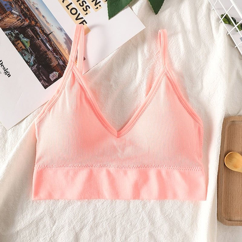Ladies sexy Sport  Tube  Top  Streetwear Seamless Tee Bra /  enter Discount Code NMN8K5YN3XE0  BUY  4 get 1 FREE / FREE  Shipping