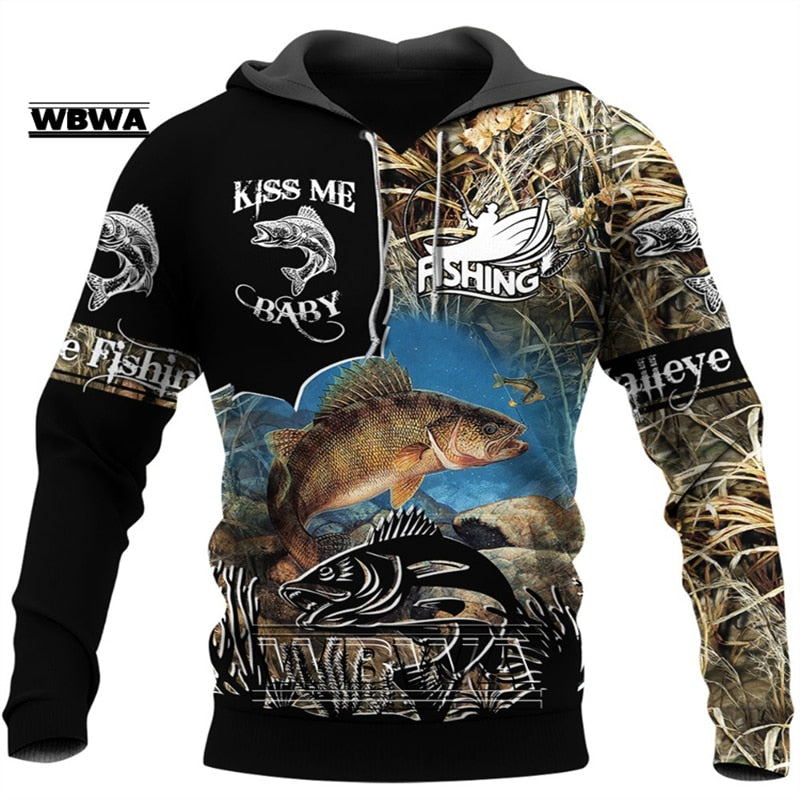 Fishing Hoodies for Women/Men of Salmon/ Bass/ Mahi and fish images / FREE shipping
