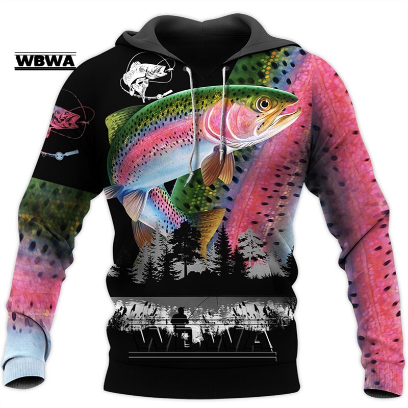 Fishing Hoodies for Women/Men of Salmon/ Bass/ Mahi and fish images / FREE shipping