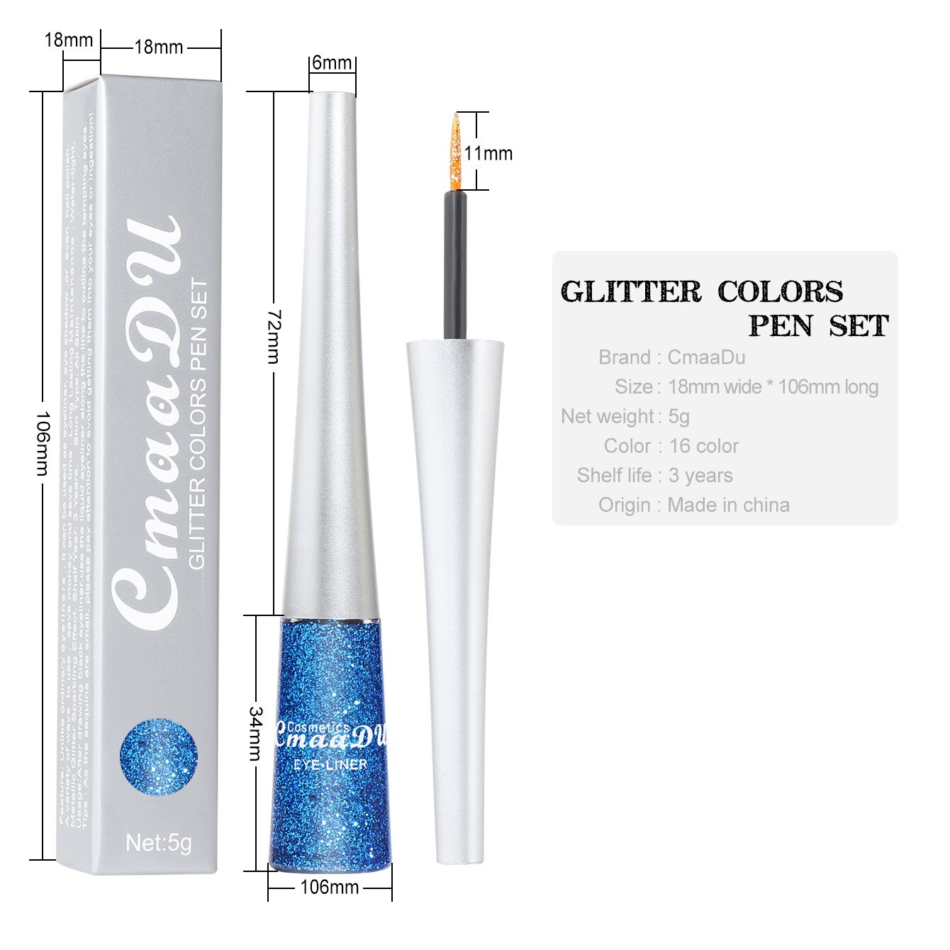Diamond Glitter Eyeliner pen  / enter R238B59SH4XW  Buy 6 get  1 FREE / FREE Shipping