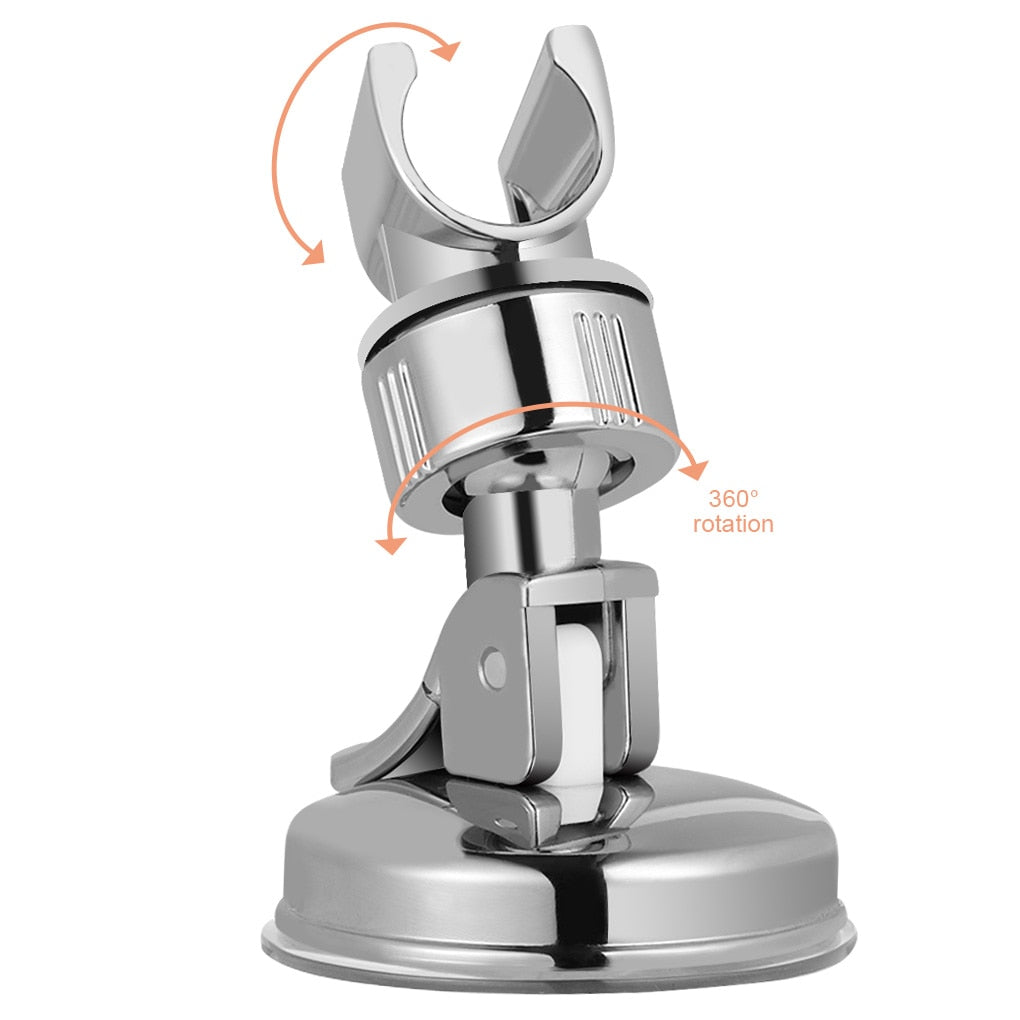 Shower Head Holder Adjustable  Suction Cup Full Plating for Salon or Bath / FREE Shipping