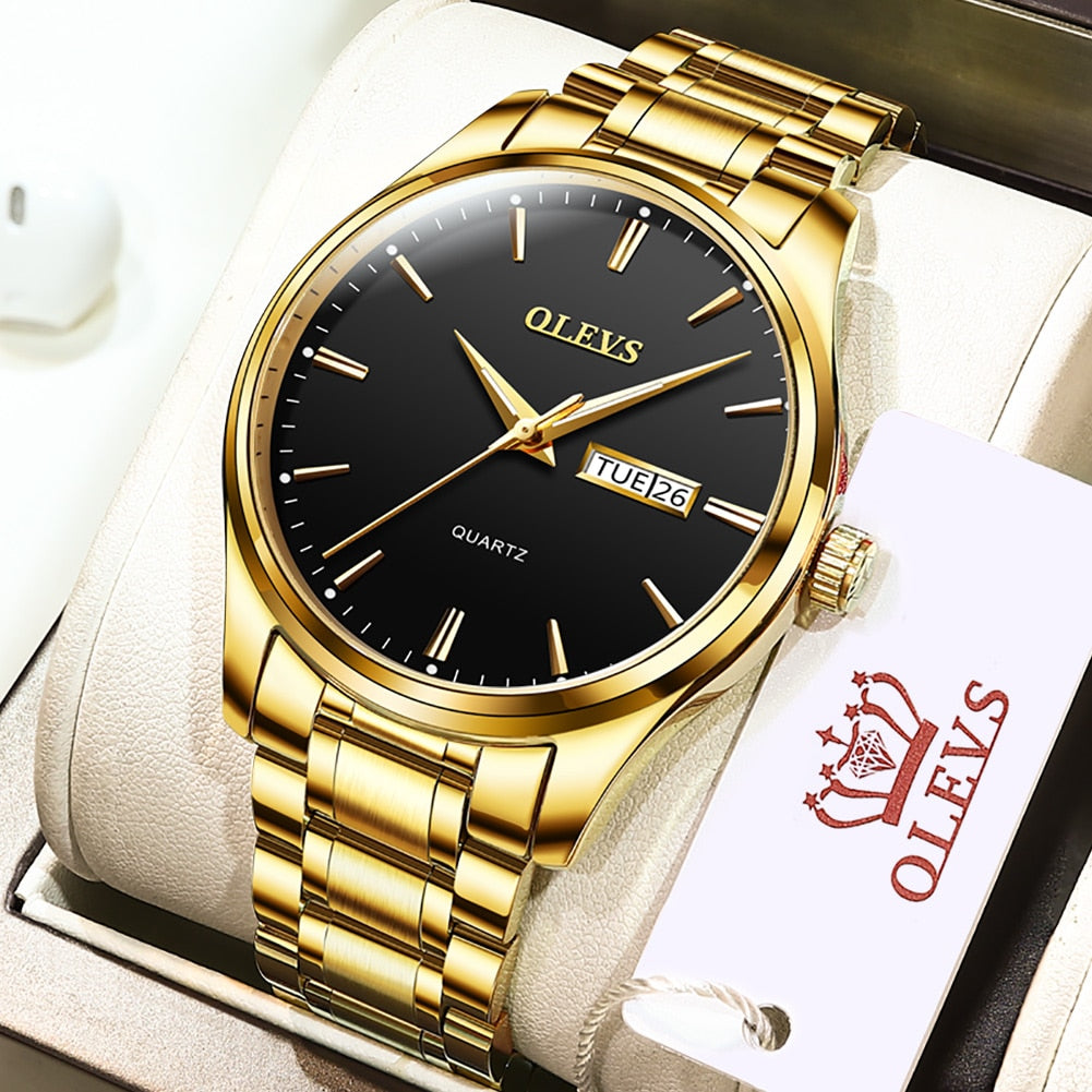 OLEVS Luxury business watch for Men /  enter discount code K0B074XFDPD6 Buy 1 get 1 FREE / FREE Shipping