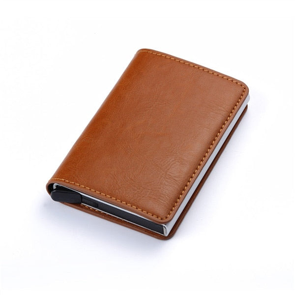Men RFID Blocking Money, Bank Card Slim Leather Wallet-ID Holder-money clip/ Free Shipping
