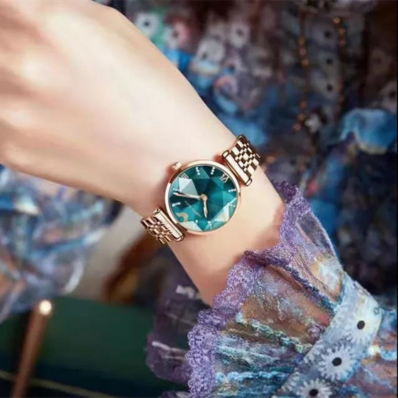 POEDAGAR 9313 Elegant Ladies Watch with sparkling Diamonds-luminous/FREE Shipping