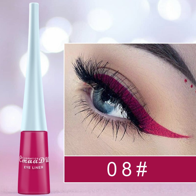Cmaadu Cosmetics Colorful Liquid Eyeliner Waterproof  Eyeliner Gel / Buy 6 get 1 FREE / Enter Code NND4EY0NDCRE / FREE Shipping
