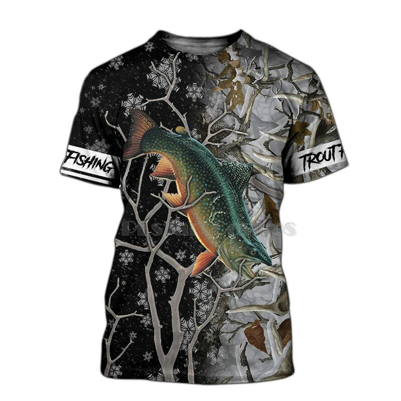 Women / Men 3d Fish designs comfortable short sleeve t shirt top / FREE Shipping