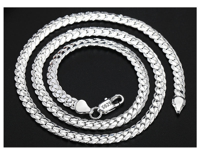 BATYYINY 20-60cm 925 sterling Silver / Gold Cuban link chain /necklace - Free Shipping