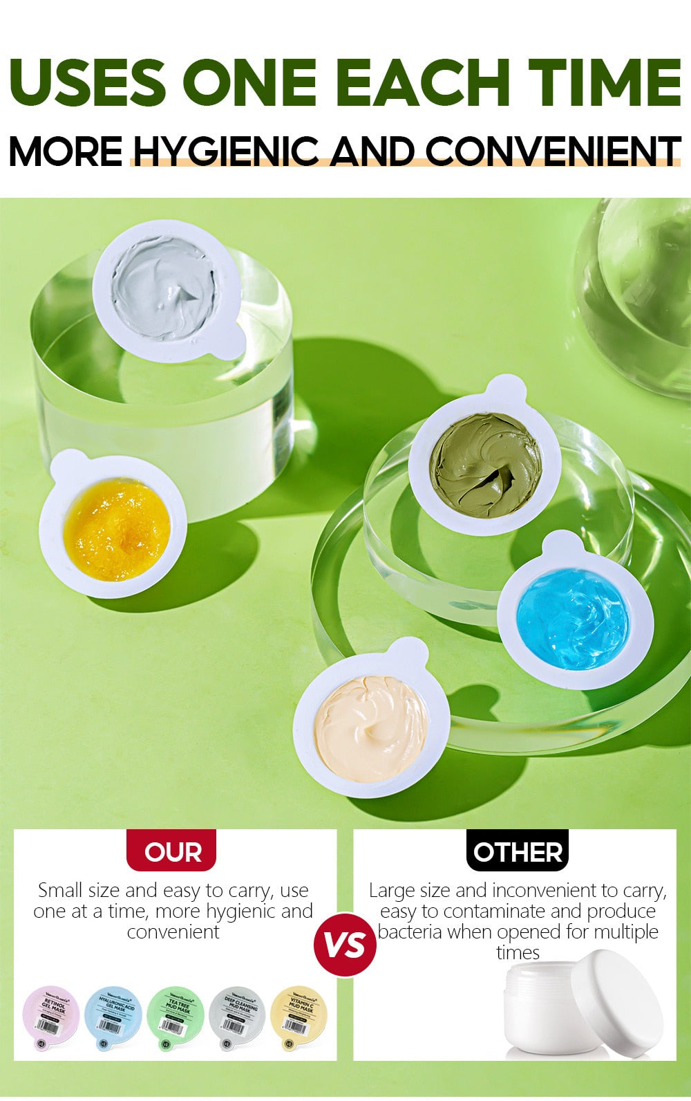 VIBRANT GLAMOUR Gel Mud Mask /  Acne cleanser / Moisturizing Anti-aging Deep / Lifting Firming Oil Control  / FREE Shipping