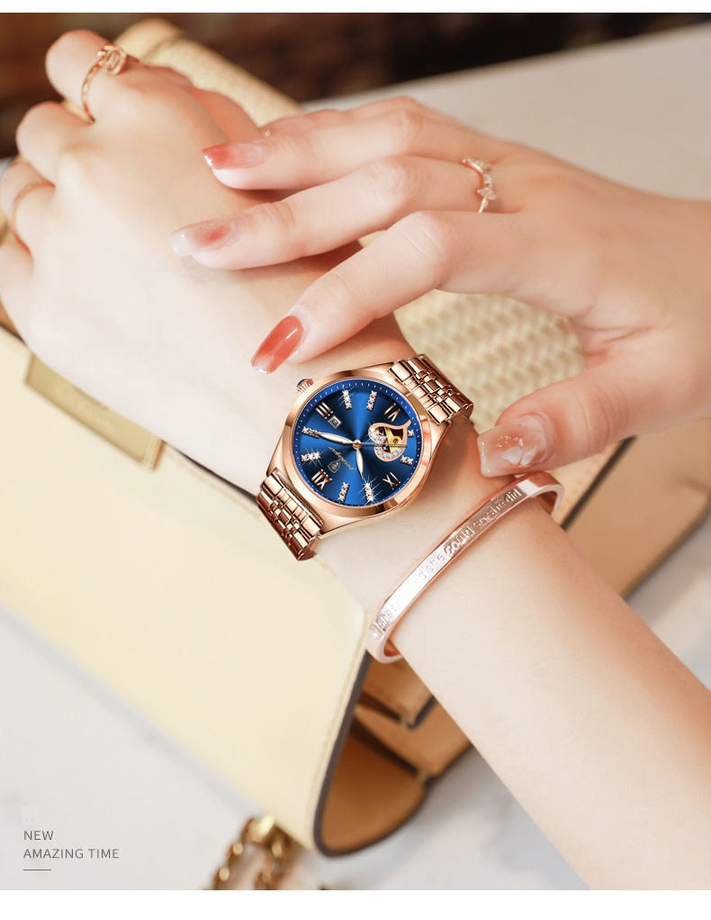 POEDAGAR 320 Elegant Ladies Watch with sparkling Diamonds-luminous/ FREE Shipping