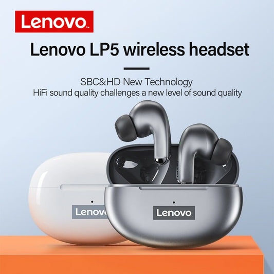 Lenovo LP5 TWS Bluetooth Earphone 9D Stereo HiFi Sports Wireless Earbuds for iPhone 13 Xiaomi / FREE Shipping