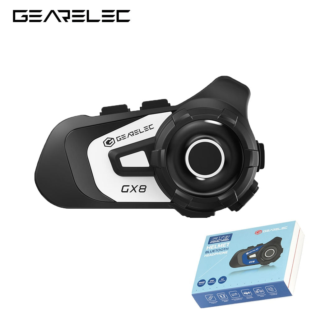 GEARELEC GX8 Bluetooth Motorcycle Intercom Helmet Headset 8 Rider Speaker Headphone/Music Sharing Interphone / FREE Shipping