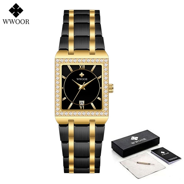 WwOOR beautiful Gold 8858 Watches for Women / enter discount code 8DHRGX9DAJT2  Buy 1 get 1 FREE / FREE Shipping