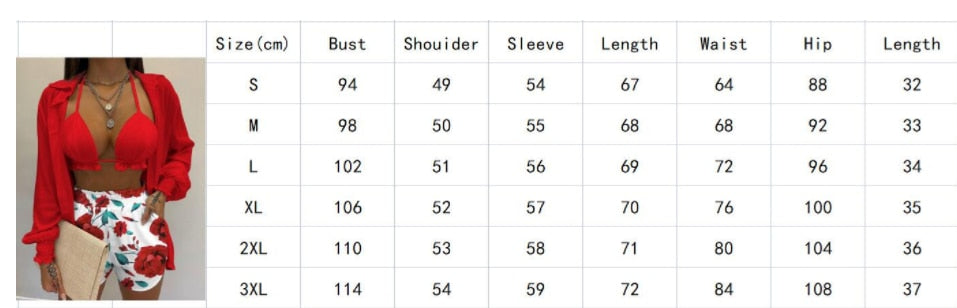 Ladies New Summer 3 Piece  Beach Outfit  /  Swimwear  / FREE shipping