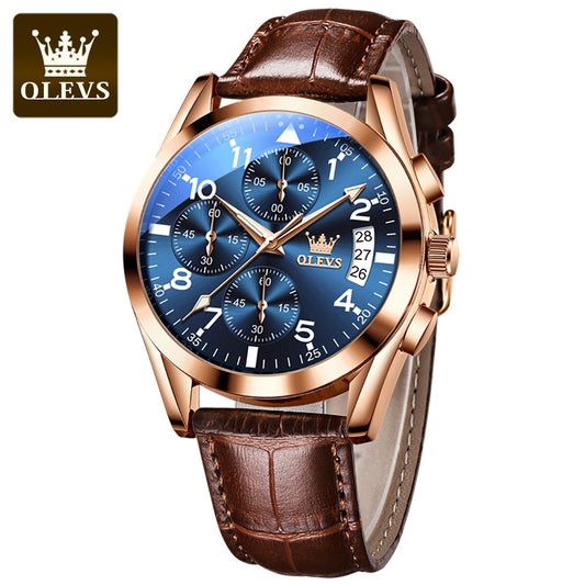OLEVS Luxury Men's Watche,/  Waterproof /  Luminous Quartz /