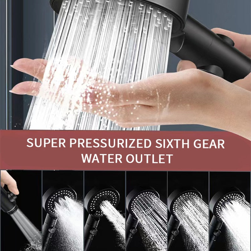 LeCono Shower Head Adjustable 6 spray MODES High Pressure for Salon or Bath / FREE Shipping