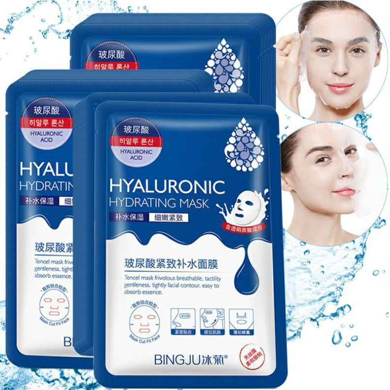 Hyaluronic Acid Moisturizing Facial Mask Hydration Skin Care Anti-Aging / Buy 3 get 1 FREE / Enter Code R4KSG1215B5M / FREE Shipping