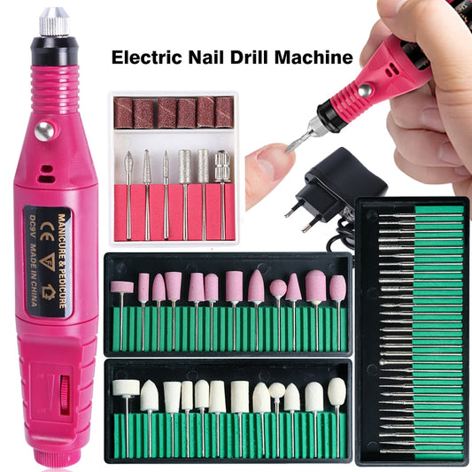 Professional Nail Drill Electric Manicure Machine Milling Cutter Set/ Buy 3 get 1 FREE / Enter CODE 19A1PK9F39VK / FREE Shipping