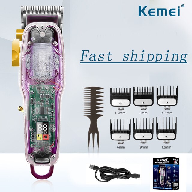 Kemei Electric Hair Clipper for Men / Professional cordless Cutter Wireless Hair Cutter / FREE Shipping