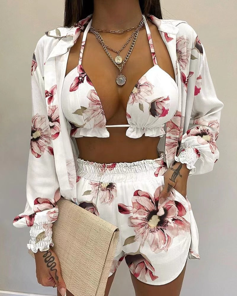 Ladies New Summer 3 Piece  Beach Outfit  /  Swimwear  / FREE shipping