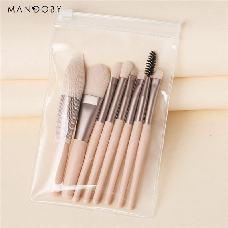 8/13Pcs Natural Makeup-Cosmetics Soft Fluffy Brushes / FREE Shipping