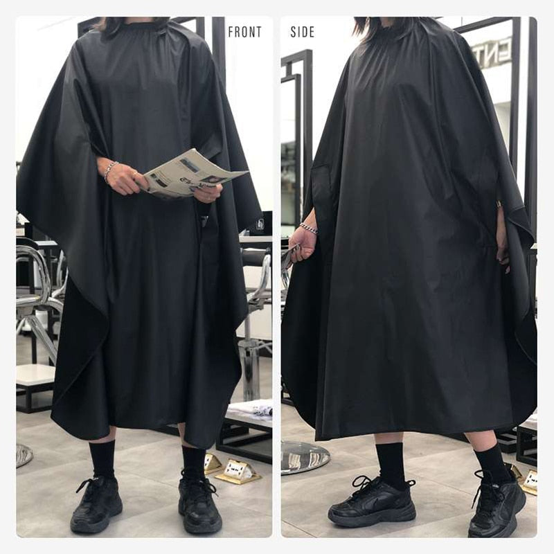 Salon/Barber Black Hairdresser Cape Waterproof Cloth / Salon Professional Accessories  / FREE Shipping