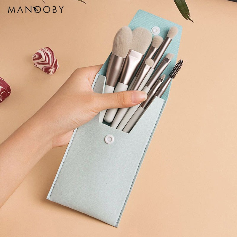 8/13Pcs Natural Makeup-Cosmetics Soft Fluffy Brushes / FREE Shipping