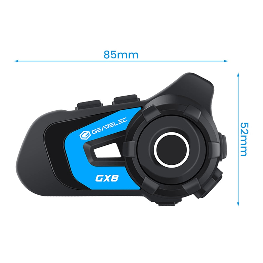 GEARELEC GX8 Bluetooth Motorcycle Intercom Helmet Headset 8 Rider Speaker Headphone/Music Sharing Interphone / FREE Shipping