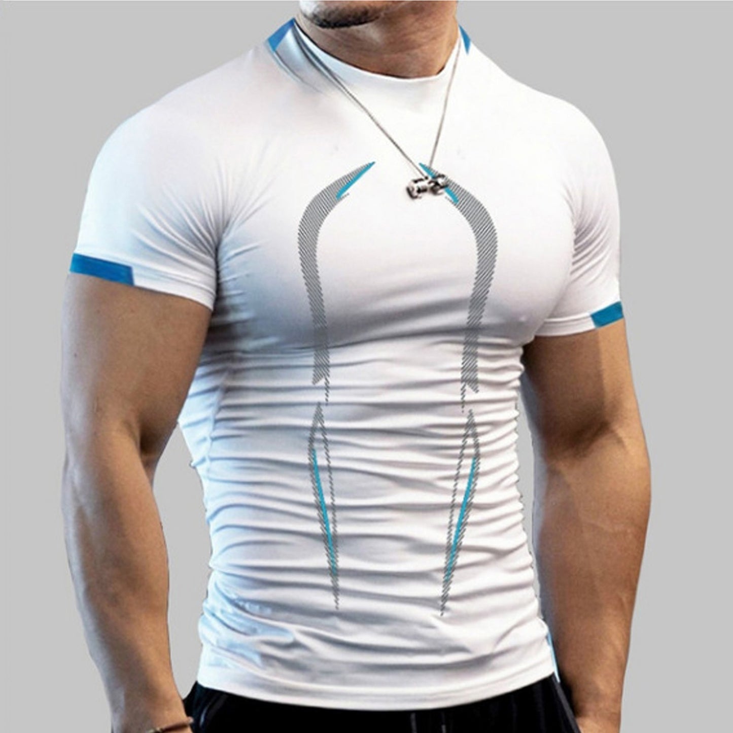 Summer Athletic Sport Shirt for  Men /  Quick Dry  workout  Shirt  / enter discount code X9X17Z1D08N2    Buy 5 get 1 FREE  / FREE Shipping