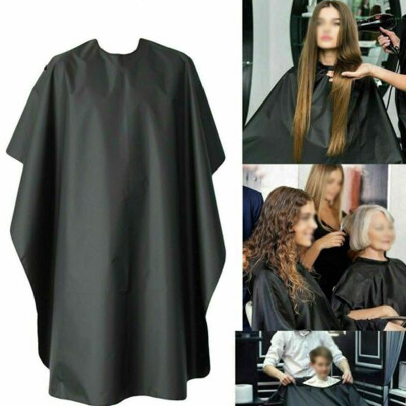 Salon/Barber Black Hairdresser Cape Waterproof Cloth / Salon Professional Accessories  / FREE Shipping