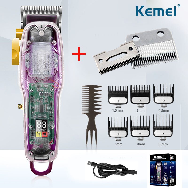 Kemei Electric Hair Clipper for Men / Professional cordless Cutter Wireless Hair Cutter / FREE Shipping