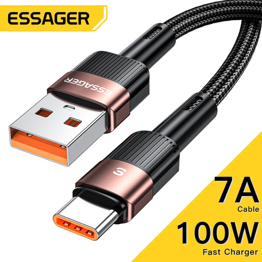 Essager 7A USB Type C Cable Fast Charge  USB-C Charger Data Cord /Buy 25 get 10 FREE / Enter Code B1KP7NH1W6A3 / - Free Shipping