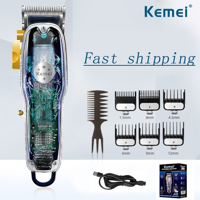 Kemei Electric Hair Clipper for Men / Professional cordless Cutter Wireless Hair Cutter / FREE Shipping