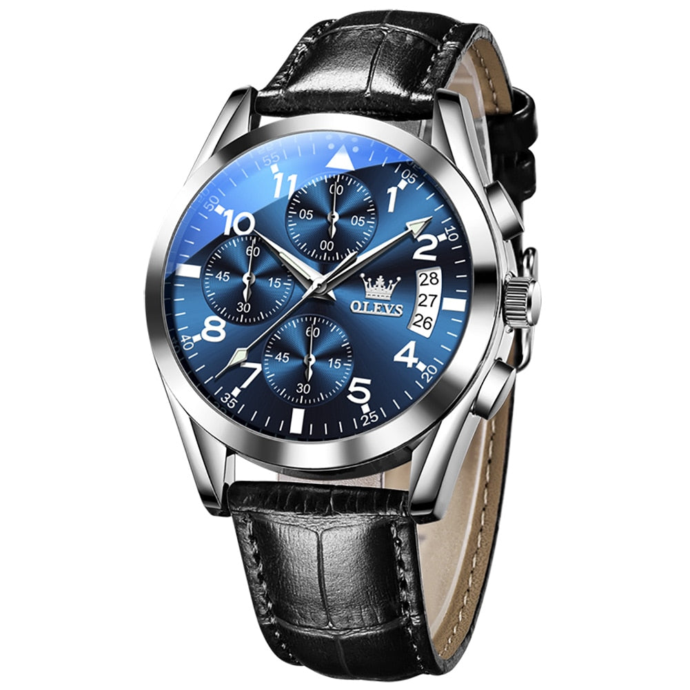 OLEVS Luxury Men's Watche,/  Waterproof /  Luminous Quartz /