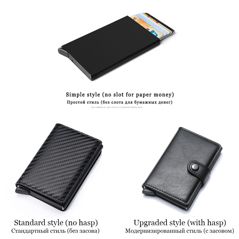 Men RFID Blocking Money, Bank Card Slim Leather Wallet-ID Holder/ Free Shipping
